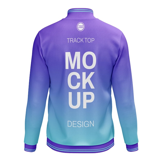 Track Top Jacket Mockup hintere Sicht