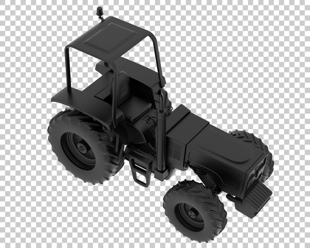 Tracteur Sur Fond Transparent Illustration De Rendu 3d