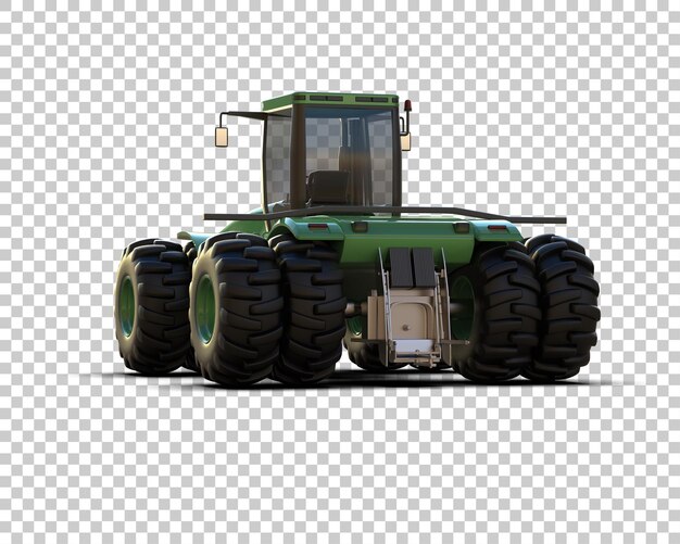 Tracteur isolé sur le fond illustration de rendu 3D