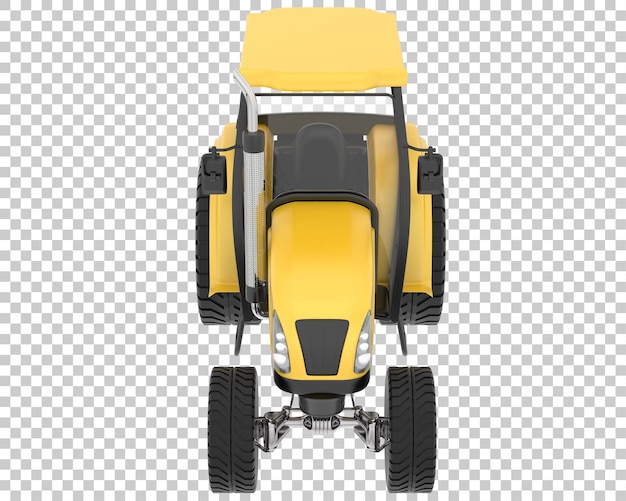 Tractor agrícola mediano sobre fondo transparente ilustración de renderizado 3d
