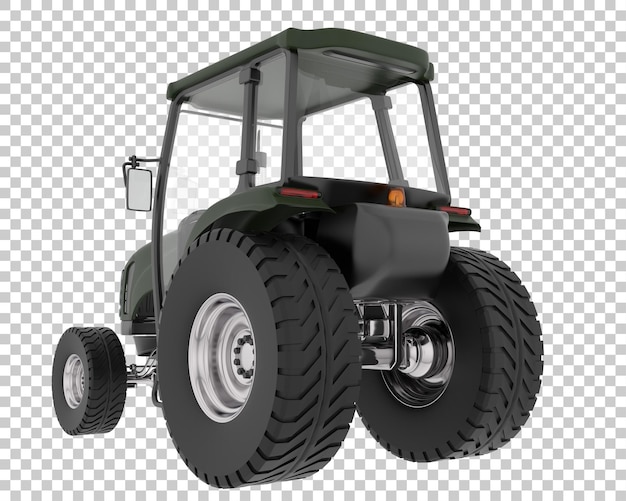 Tractor agrícola mediano sobre fondo transparente Ilustración de renderizado 3d