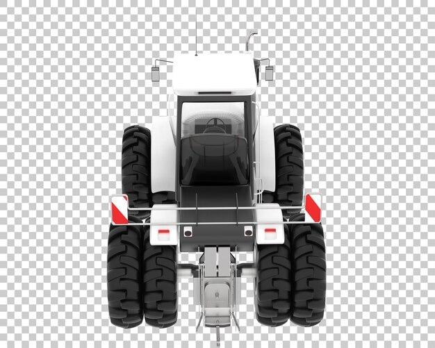 Tractor grande sobre fondo transparente Ilustración de renderizado 3d