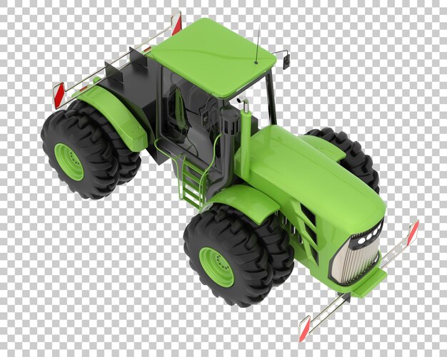Tractor grande sobre fondo transparente Ilustración de renderizado 3d