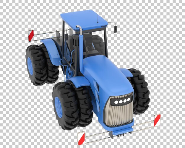 PSD tractor grande sobre fondo transparente ilustración de renderizado 3d