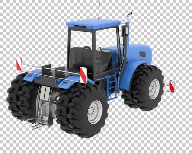 Tractor grande sobre fondo transparente Ilustración de renderizado 3d