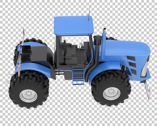 Tractor grande sobre fondo transparente Ilustración de renderizado 3d