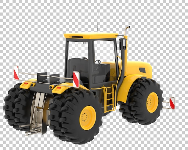 Tractor grande sobre fondo transparente Ilustración de renderizado 3d