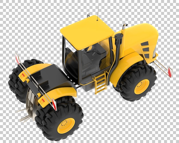 PSD tractor grande sobre fondo transparente ilustración de renderizado 3d