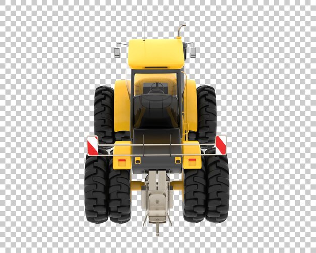 Tractor grande sobre fondo transparente Ilustración de renderizado 3d