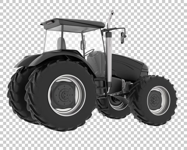Tractor grande sobre fondo transparente Ilustración de renderizado 3d