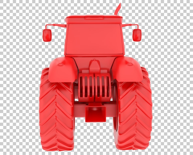 PSD tractor grande sobre fondo transparente ilustración de renderizado 3d