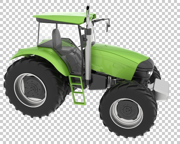 Tractor grande sobre fondo transparente Ilustración de renderizado 3d