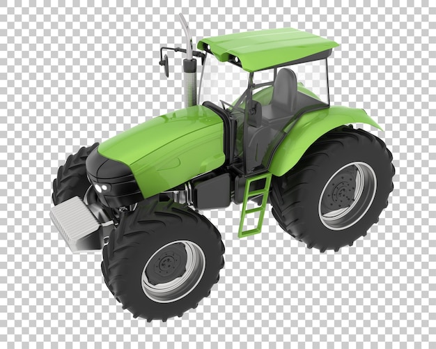 Tractor grande sobre fondo transparente Ilustración de renderizado 3d