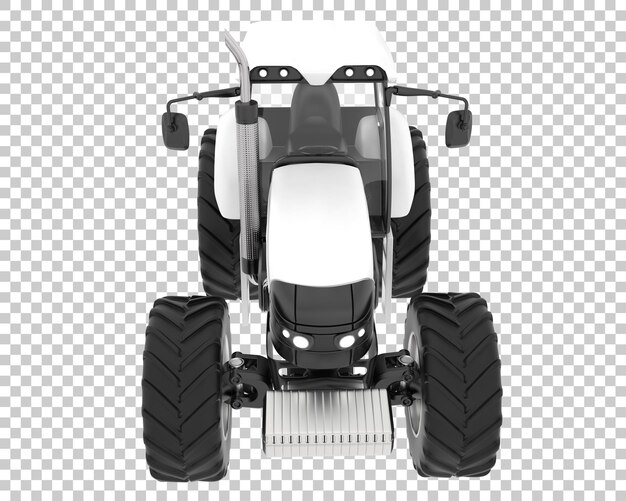 Tractor grande sobre fondo transparente Ilustración de renderizado 3d
