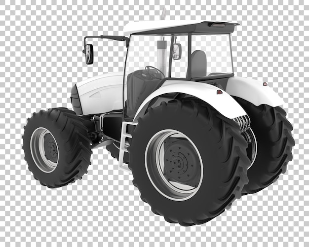 Tractor grande sobre fondo transparente ilustración de renderizado 3d