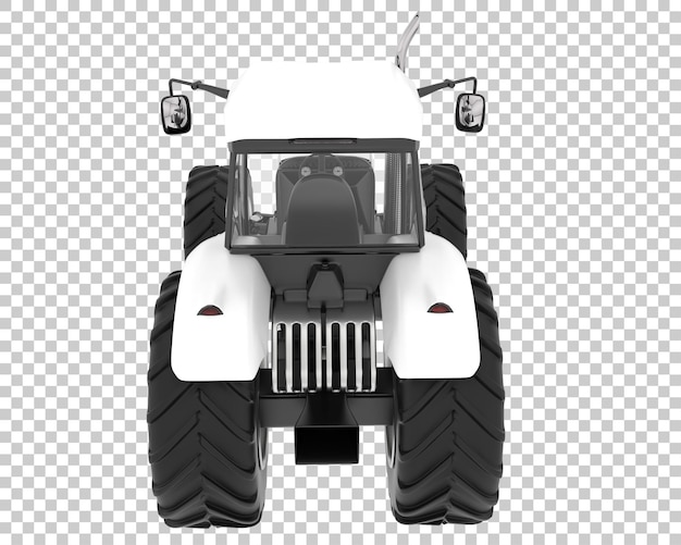 Tractor grande sobre fondo transparente Ilustración de renderizado 3d