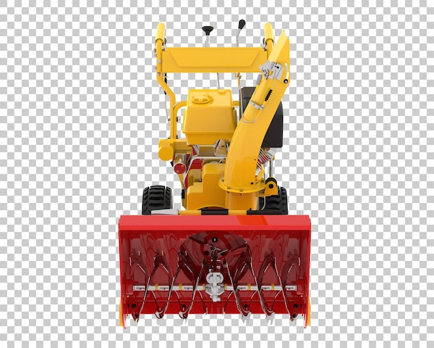 Tractor de jardín aislado sobre fondo transparente Ilustración de renderizado 3d