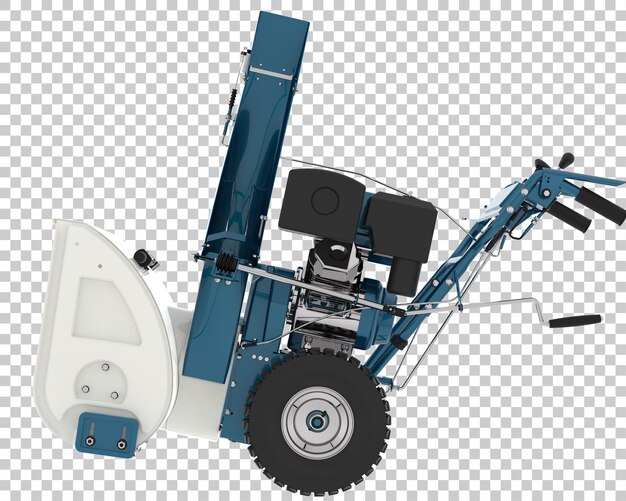 Tractor de jardín aislado sobre fondo transparente Ilustración de renderizado 3d