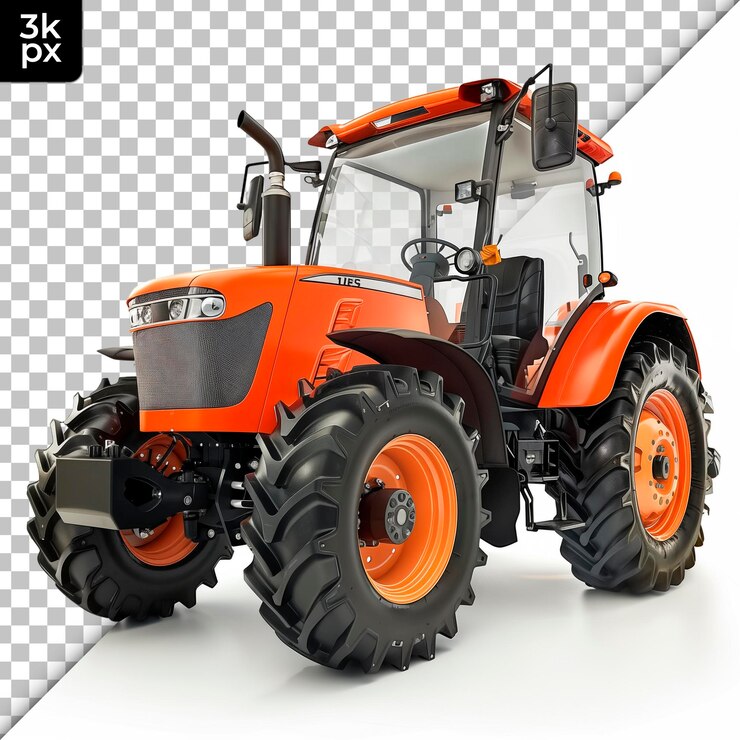 PSD un tractor rojo con las letras f - 4 en él