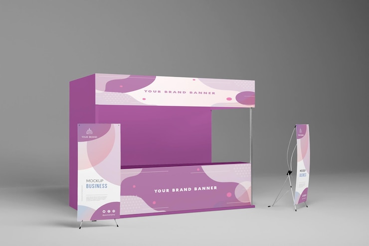PSD trade show booth mockup