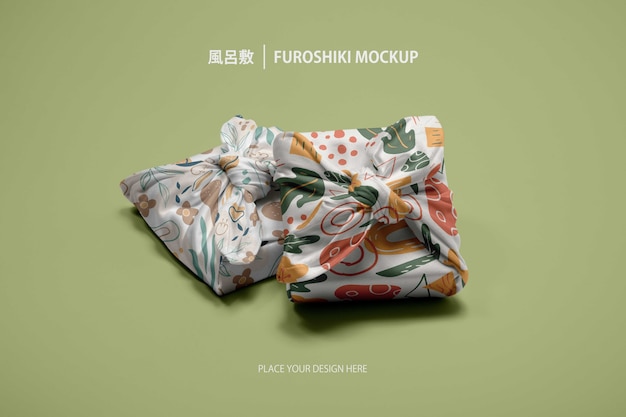 Tradicional pano de embrulho furoshiki