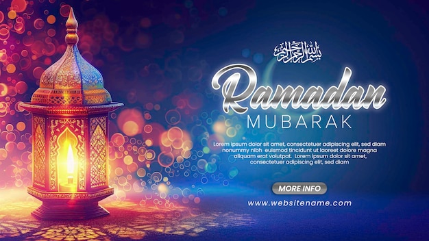 Traditionelle Ramadan-Lampen auf abstraktem Glanz Bokeh-Hintergrund Ramadan-Lampe der muslimischen Feier