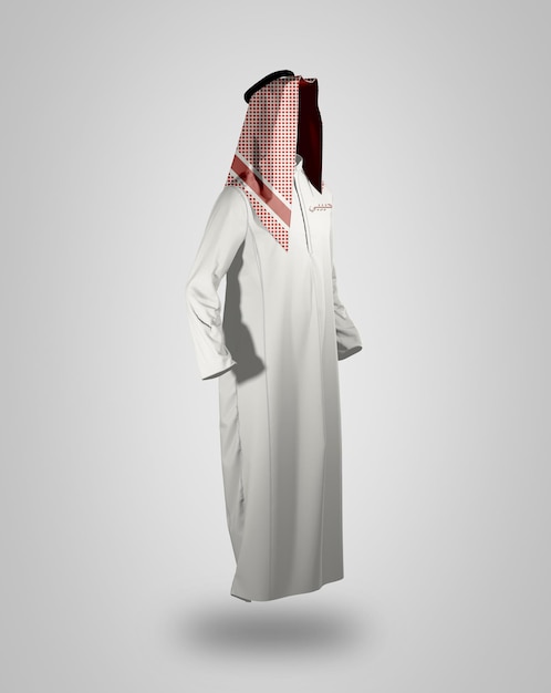 Tradizionale Thobe e Ghutra dell'Arabia Saudita