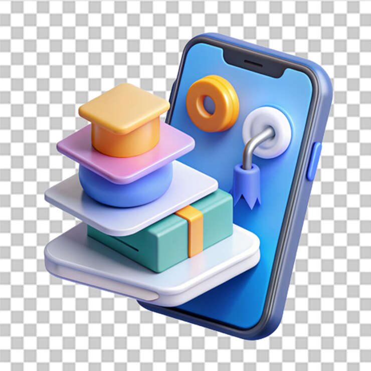 PSD traducción de idiomas en 3d por teléfono aprendizaje electrónico y educación concepto de cursos de idiomas diccionario comunicación multilingüe vector de moda y moderno en estilo 3d