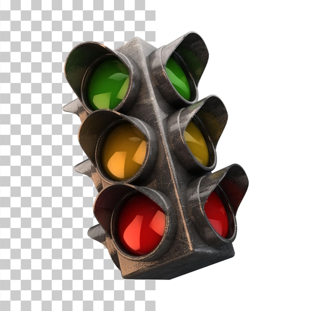 traffic light isolated on transparent background