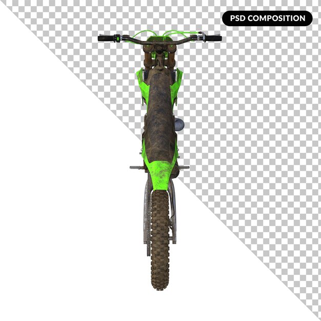 Trail motocicleta aislado render 3d