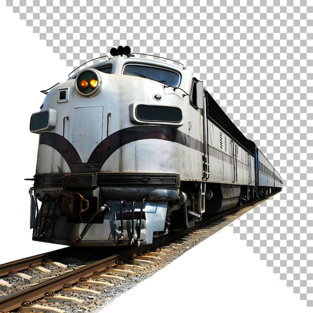 un train est sur les rails avec une croix sur le devant