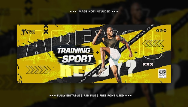 Training sport facebook cover social media vorlage