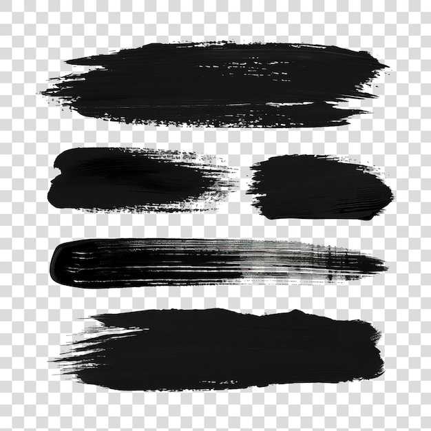 Trait De Dessin Noir Isolé Sur Fond Transparent Png