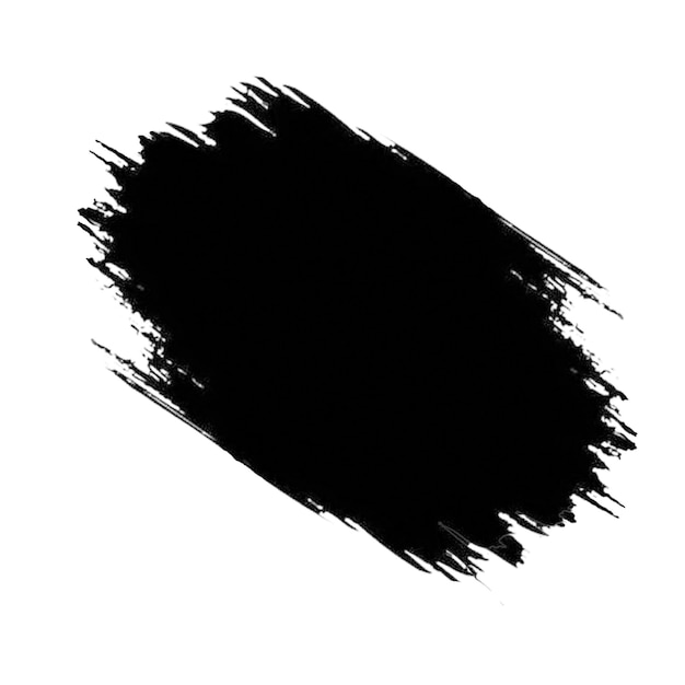 Un trait de pinceau noir sur fond blanc