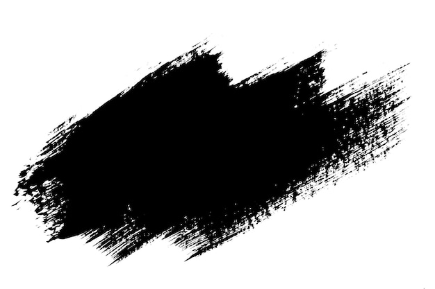 Un trait de pinceau noir sur un fond vide