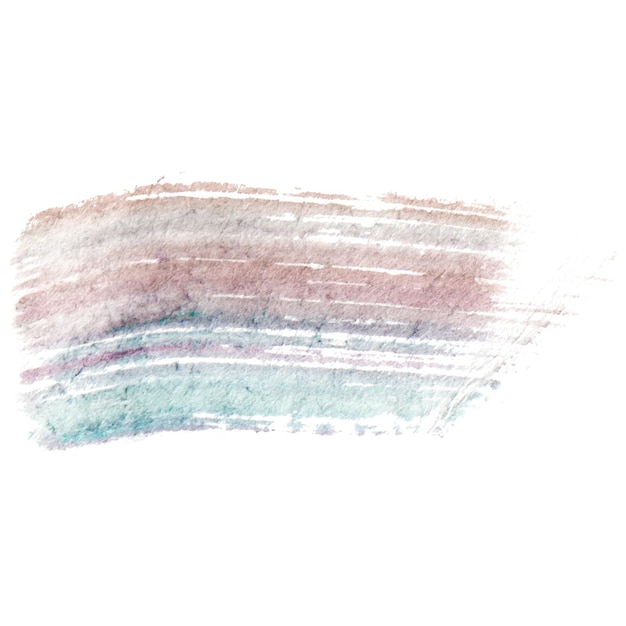 Un trait de pinceau peint à l'aquarelle, un élément de conception dessiné à la main isolé sur un fond transparent