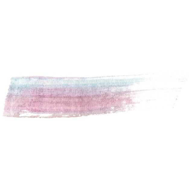 Un trait de pinceau peint à l'aquarelle, un élément de conception dessiné à la main isolé sur un fond transparent