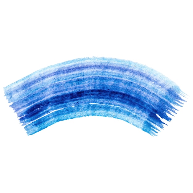 Un trait de pinceau peint à l'aquarelle, un élément de conception dessiné à la main isolé sur un fond transparent