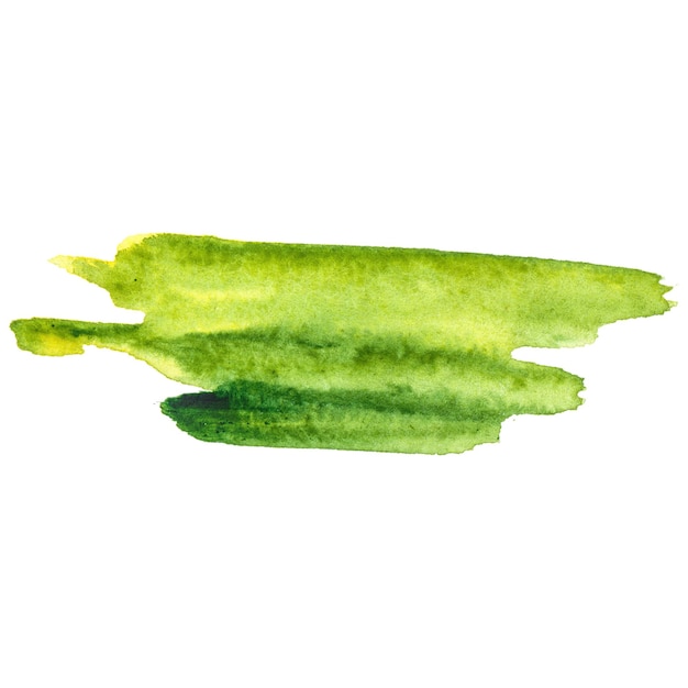 Un trait de pinceau peint à l'aquarelle, un élément de conception dessiné à la main isolé sur un fond transparent