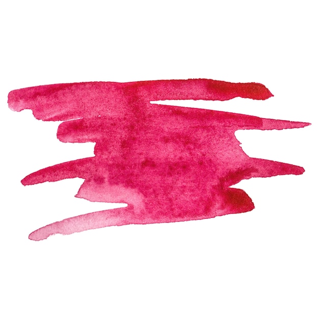 Un trait de pinceau peint à l'aquarelle, un élément de conception dessiné à la main isolé sur un fond transparent