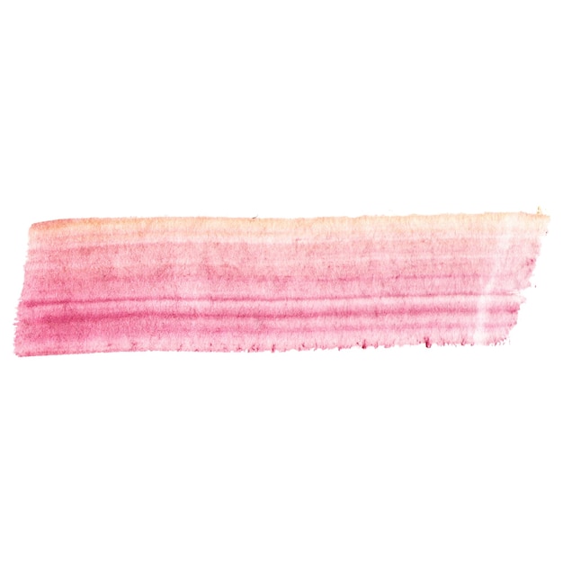 Un trait de pinceau peint à l'aquarelle, un élément de conception dessiné à la main isolé sur un fond transparent