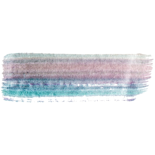 Un trait de pinceau peint à l'aquarelle, un élément de conception dessiné à la main isolé sur un fond transparent