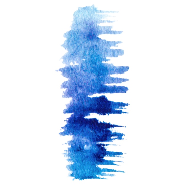 Un trait de pinceau peint à l'aquarelle, un élément de conception dessiné à la main isolé sur un fond transparent