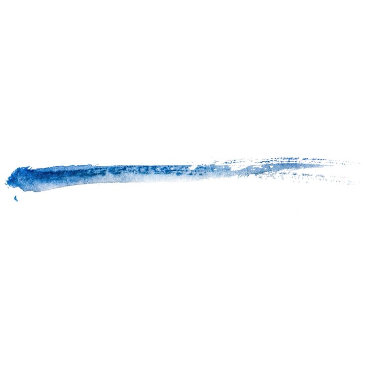 PSD un trait de pinceau peint à l'aquarelle, un élément de conception dessiné à la main isolé sur un fond transparent