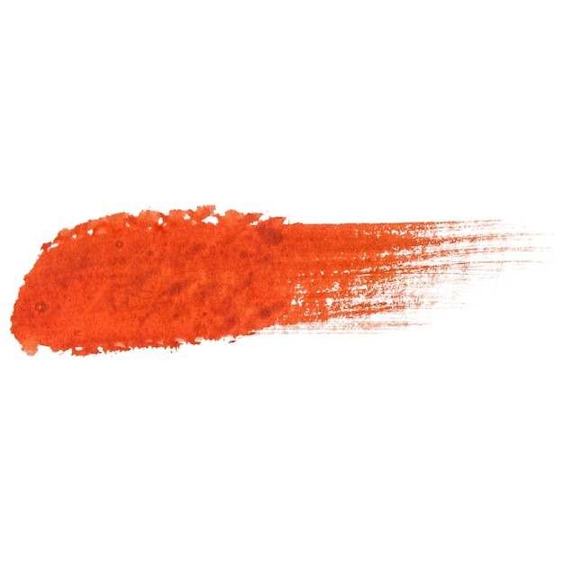 Un trait de pinceau peint à l'aquarelle, un élément de conception dessiné à la main isolé sur un fond transparent