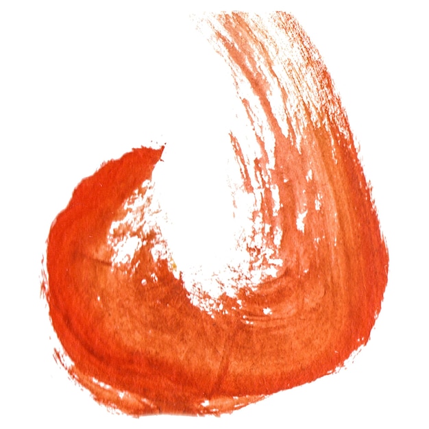 Un trait de pinceau peint à l'aquarelle, un élément de conception dessiné à la main isolé sur un fond transparent
