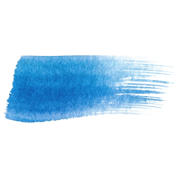 Un trait de pinceau peint à l'aquarelle, un élément de conception dessiné à la main isolé sur un fond transparent