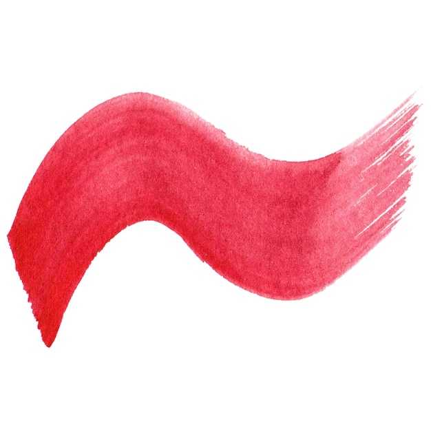 Un trait de pinceau peint à l'aquarelle, un élément de conception dessiné à la main isolé sur un fond transparent