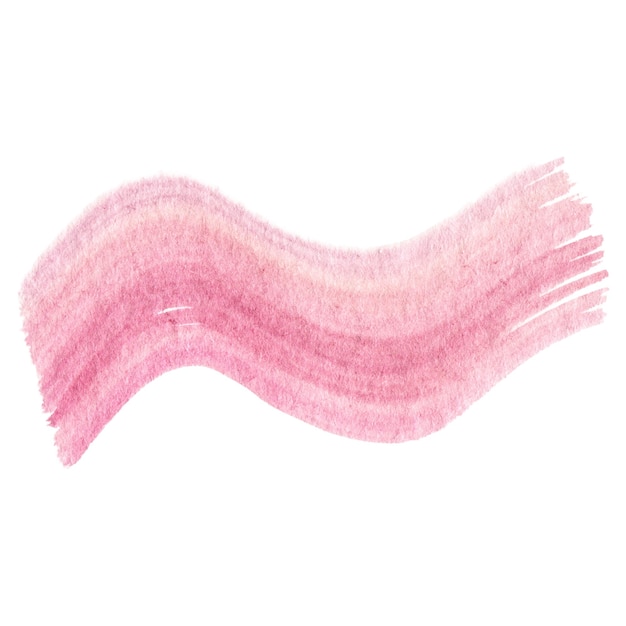 Un trait de pinceau peint à l'aquarelle, un élément de conception dessiné à la main isolé sur un fond transparent