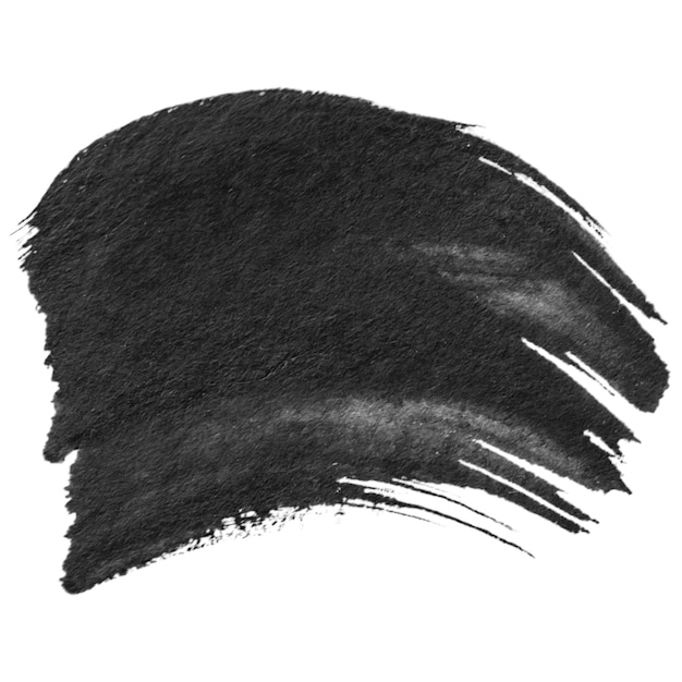 Un trait de pinceau peint à l'aquarelle, un élément de conception dessiné à la main isolé sur un fond transparent